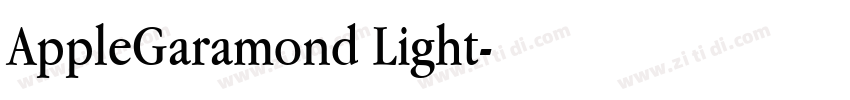 AppleGaramond Light字体转换